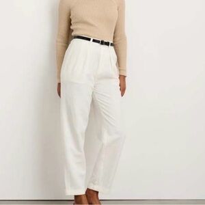 Alex Mill Double Pleat Pants in Twill - white